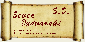 Sever Dudvarski vizit kartica